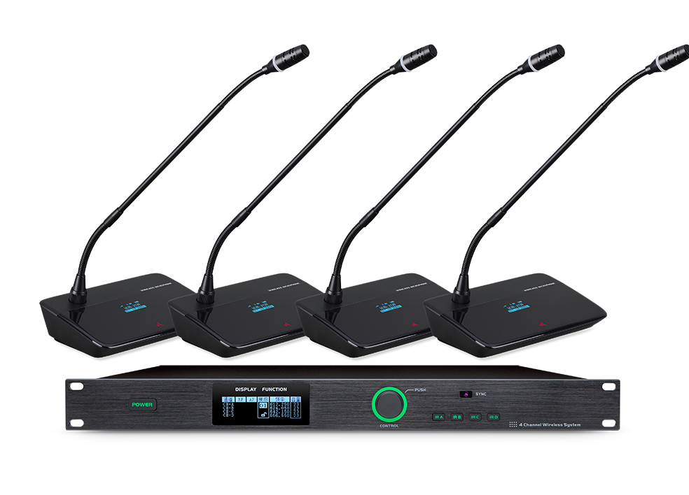 WS-W1400M+WS-W1404D 一拖四会议话筒